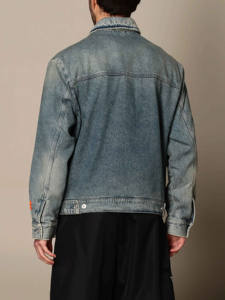 Meilleur prix 2024, vestes en jean pour hommes sur mesure, design OEM, 100% coton, longueur longue, haute qualité, livraison directe d'usine au Pakistan - Product Image 5