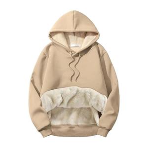 Sudadera de mujer de gran tamaño personalizada con capucha oscura y manga larga con logotipo impreso bordado en 3D diseño de invierno - Product Image 2