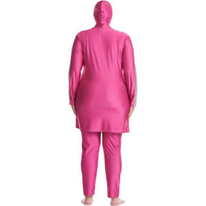 Traje de Baño Musulmán Árabe para Mujer, Talla Grande, Estilo Nuevo, de una Pieza, Estampado, Spandex/Poliéster, Ropa de Playa, Bikini - Product Image 4