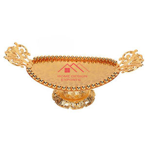 Plateau de service à gâteaux Décoration de table de mariage Support à gâteaux de luxe Décoratif de finition dorée très vendu - Product Image 2