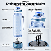 Botol Shaker Protein Elektrik 650ml Custom OEM ODM 8000RPM USB-C Rechargeable Vortex Mixer untuk Grosir Gym