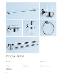 Accessoires de salle de bain Goldiden <span class=keywords><strong>Picola</strong></span> en provenance d'Allemagne, accessoires de salle de bain robustes, étagère en verre, porte-serviettes, accessoires de toilette - Product Image 1