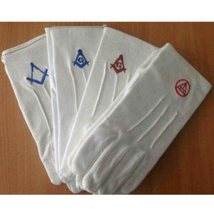 Conjunto de Guantes para Oficiales de Logia Azul Masónica, Maestro Venerable, Color Blanco, 4 Logos, Diseños y Estilo Exclusivos, Gran Venta 2026 - Product Image 4