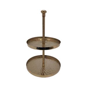 Présentoir à gâteaux rond en bois et métal de meilleur design à un étage Présentoir de fête d'anniversaire de mariage aux finitions naturelles de luxe Vente en gros - Product Image 6