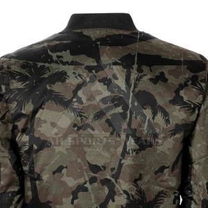 Chaqueta de bombardero de manga larga de sublimación de alta calidad, ropa de calle OEM Premium con chaqueta de bombardero con cremallera para hombres - Product Image 5