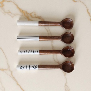 Cuillères et spatules en bois naturel pour la cuisine, ustensiles de cuisine, cuillères en bois pour la cuisine, salade à vendre - Product Image 3