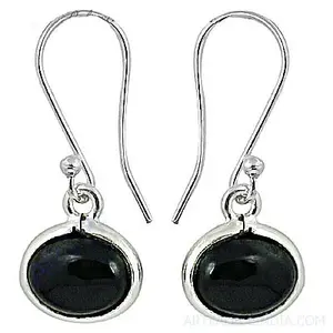 Pendientes de Plata de Ley 925 con Ónix Negro para Mujer, Accesorio de Moda - Product Image 3
