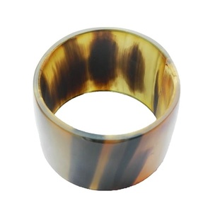 Vintage Indian Traditional Fashion <b>Bracelet</b> Sourced Buffalo Horn Bangle with <b>Black</b> <b>Onyx</b> Gemstone Handmade by Manufacturer - Product Image 3