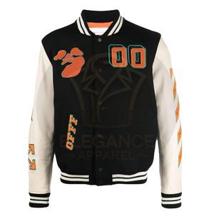 Chaquetas Varsity de Béisbol con Diseño Único en Negro y Naranja, Modernas y Elegantes para Invierno, Modelo 2026 - Product Image 1
