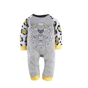 Venta caliente bebé niña niño mamelucos manga larga 100% algodón estampado de dibujos animados ropa - Product Image 1