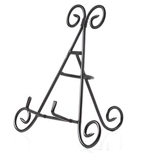 Elegant Portable Small Metal Easel <b>Stand</b> Adjustable Floor Easel Store Display Rack Black <b>Plate</b> <b>Stand</b> - Product Image 2
