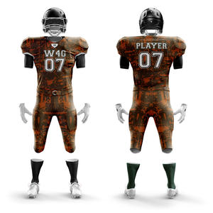 2025 nouveaux maillots de Football américain ensemble de shorts personnalisé de haute qualité 100% Polyester respirant maille avant Logo grande taille tarif bas - Product Image 4