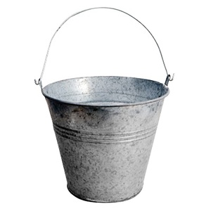 Cubo pequeño galvanizado para plantas utilizadas en el hogar y oficinas Hoteles y restaurantes para una decoración Premium - Product Image 1