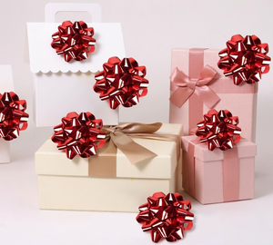 Ruban Cadeau Géant en PP Métallisé Rouge Écologique Biodégradable avec Nœud Étoile pour Noël, Origine Vietnam, Économie de Droits de Douane, Vente au Détail aux États-Unis - Product Image 2