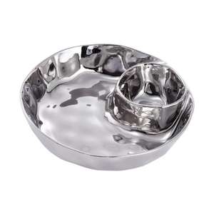 Tazón de Metal para Servir Alimentos, Artesanía, Frutas, Aperitivos, Tazones Elegantes para Servir, Suministros para Restaurantes, Tazones de Metal Personalizables, Decoración del Hogar - Product Image 3