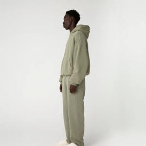 OEM Unisex Invierno Sudaderas 100% Algodón Liso Peso Pesado Fleece Hoodies Oversize Logo Impreso para Hombres - Product Image 3