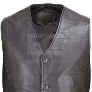 Gilet en cuir de qualité supérieure 100% cuir, prix raisonnable, vêtements pour hommes, gilet en cuir en stock - Product Image 5