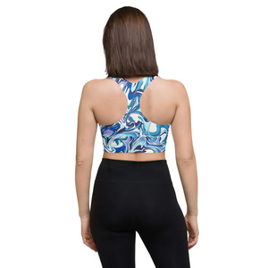 Sujetador deportivo de sublimación de gran oferta para mujer, transpirable, antiarrugas, ajuste cómodo a precio de fábrica competitivo - Product Image 2