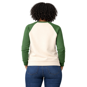 เสื้อสเวตเชิ้ตแขนแร็กแลน คอกลม รุ่น Neutral 08 Legacy สำหรับชมรมนักศึกษาหญิง สีชมพูและสีเขียว ชุดนักศึกษาหญิง ชุดชมรมนักศึกษากรีก - Product Image 6