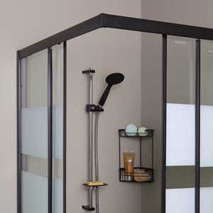 <b>Black</b> Rectangular 70x100 Sky <b>Screen</b> Printed Walls <b>Shower</b> Cabin Bath & Toilet Supplies - Product Image 4