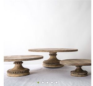 LIKELY Support à gâteau rond en bois d'acacia de haute qualité Style décontracté Vente chaude pour servir des gâteaux et des fruits - Product Image 6