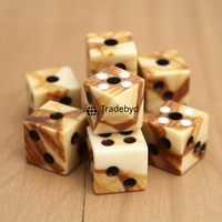 Ensemble de 7 dés polyédriques en corne uniques, durables, écologiques et luxueux pour les jeux de rôle sur plateau, collectionneurs Tradebyd