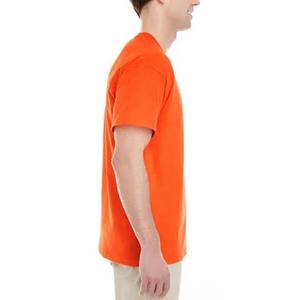 T-shirts pour hommes décontractés à manches courtes de couleur orange, vente en gros, best-seller de l'été, 100% coton, t-shirts pour hommes unis surdimensionnés - Product Image 3