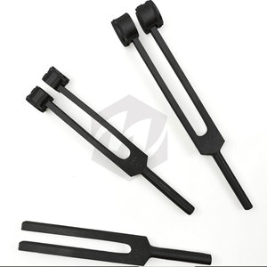 Horquillas profesionales negras Juego de horquillas de afinación de aleación de aluminio 3 piezas C128, C256, C512 Hz Horquillas de terapia Curación de sonido Vibracional - Product Image 1