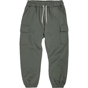 Pantalon de jogging de gym pour hommes, équipement de course d'entraînement léger et décontracté de haute qualité avec poches cargo, délavage foncé - Product Image 4