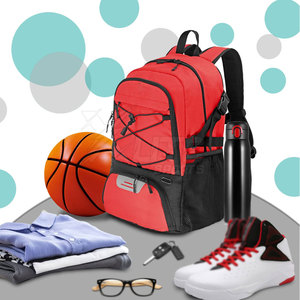 Sac de basket-ball confortable en tissu nylon résistant à l'eau avec coutures durables, capacité de 30 à 40 L, adapté à l'entraînement et aux voyages - Product Image 3