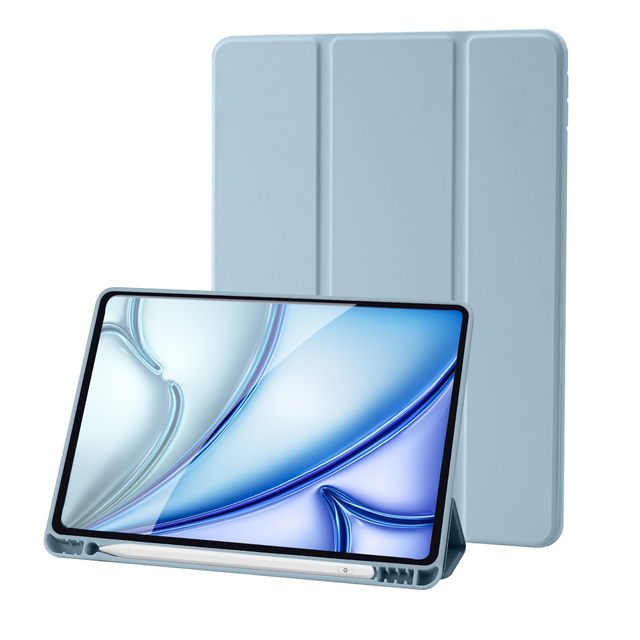 PU Leather + Soft TPU Back Case with Pencil Holder Auto Sleep/Wake Tablet Cover for iPad 9th/8th/7th Gen 10.2 Inch