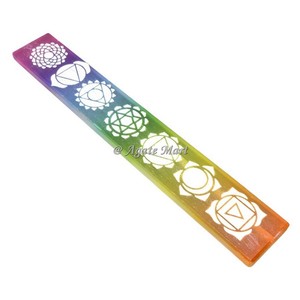 Varita de selenita de cristal Natural Yantra grabada de 7 Chakras de alta calidad para curación espiritual fábrica al por mayor alta piedra preciosa - Product Image 5