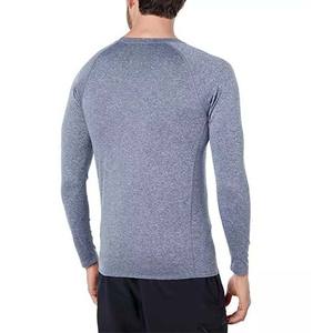 OEM Hommes Maillot De Bain Natation Rash Guard À Manches Longues 100% Coton Polyester Col Rond Gym Fitness Solide Couleur Homme Rash Guards - Product Image 3