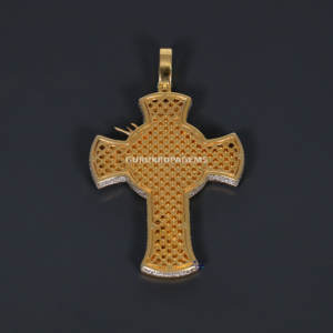 Emblemático de las creencias católicas en plata de ley 925 colgante de hip hop de diamante moissanite de corte redondo en el último diseño nuevo - Product Image 5