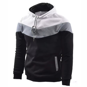 Sudadera con Capucha para Hombre, Estilo Color Block, Corte Regular, Tejida, Informal, para Invierno, Estilo Único, Transpirable - Product Image 5