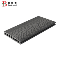 WPC extérieur étanche 3D en relief bois plastique Composite Decking pour jardin et piscine