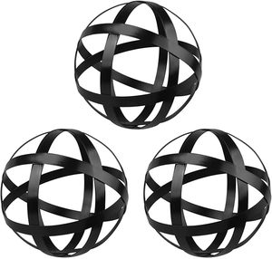 Boule décorative de bande métallique de sphère modeste pour le décor à la maison de table basse pour la cuisine de chambre à coucher de salon - Product Image 1