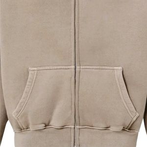 Sudaderas con capucha de invierno para hombre de alta calidad personalizado al por mayor pulóver ropa de calle doble cremallera algodón/poliéster ligero hotsale - Product Image 5