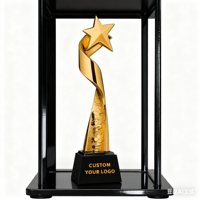 Trophée étoile de cristal élégant Danse Métal Lettrage Résine UV Imprimé Plaque Prix Sport Acrylique Matériel Trophées Médailles et Plaques