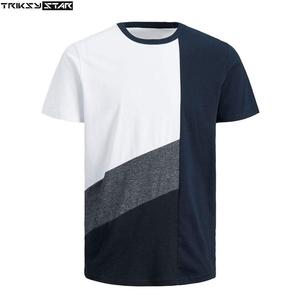 Camiseta de manga corta OEM 100% de algodón para hombre con bolsillo delantero, ropa de calle Unisex de alta calidad, ropa informal de peso pesado estampada - Product Image 1