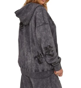 Survêtements en détresse surdimensionnés délavés à l'acide survêtements baggy pour femmes survêtements unisexes sur mesure ensemble de 2 pièces - Product Image 3