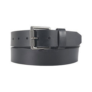 Popular Cow Hide Leather Belts for Men Steel Buckle <b>Split</b> Leather <b>Pin</b> Buckles Black Casual Customized Logo Style - Product Image 1