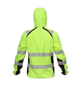 Reflective Winter <b>Waterproof</b> Windproof Softshell Casual Long Sleeve Zipper Safety Workwear Jackets Custom Logo OEM ODM BY HI - Product Image 3