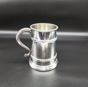 Tasses à café en métal en acier inoxydable double paroi couleur argent tasses à bière et à café en acier inoxydable avec poignée fournitures de tasse à café - Product Image 2