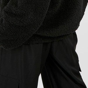 Sudaderas con capucha de lana de peluche para mujer, Jersey pesado de lana de Sherpa con logotipo personalizado bordado para ropa de calle de invierno OEM ODM - Product Image 4