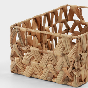 Panier de rangement en jacinthe d'eau tissé à la main / Corbeille en osier tressé polyvalente pour l'organisation de la maison, la lessive et le rangement ménager - Product Image 2