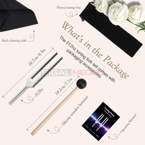 Diapasón de aleación de aluminio de 512Hz con martillo de silicona y bolsa de almacenamiento para yoga meditación curación terapia de sonido relajación - Product Image 2