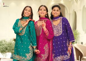 Magnifique Chinon avec broderie Salwar Suit Femme Fabricant et fournisseur de mode de Surat - Product Image 2