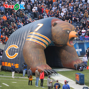 Sayok อุโมงค์หมีกริซลี่เป่าลมขนาดยักษ์อุโมงค์หมีเป่าลมอุโมงค์กีฬาสำหรับเกมฟุตบอล - Product Image 3