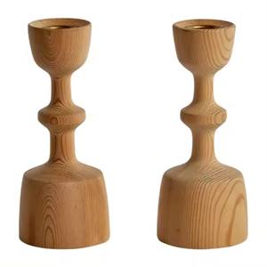 Candelabro de madera con acabado natural para ocasión navideña, candelabro de madera de diseño único para uso doméstico en Hotel, candelabro - Product Image 5